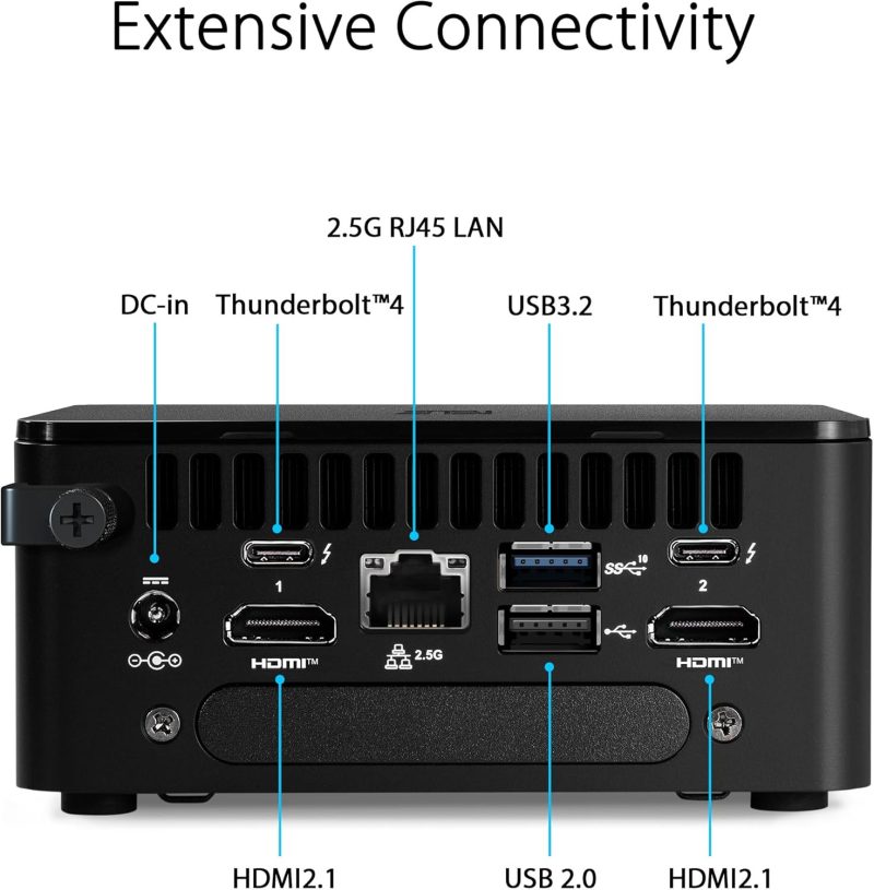 Asus NUC RNUC13ANKI500000I Intel i5-1340P Integrated Graphics Wi-Fi 6E Win11Pro with Office Mini PC