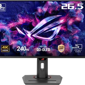 Asus 27" ROG Strix QD-OLED XG27UCDMG 4K Display HDR10 HDR400 10-Bit G-Sync 240Hz 0.3ms USB-C Ergonomic Gaming Monitor