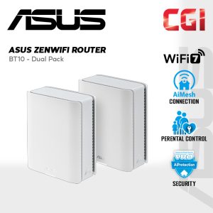 Asus ZenWiFi BT10 Tri-Band WiFi 7 18 Gbps 6 GHz WiFi Parental Control Smart AiMesh Router