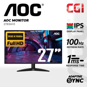 AOC 27" 27B36H3 IPS FHD Adaptive Sync 120Hz 1ms Ultra Narrow Bezel Monitor
