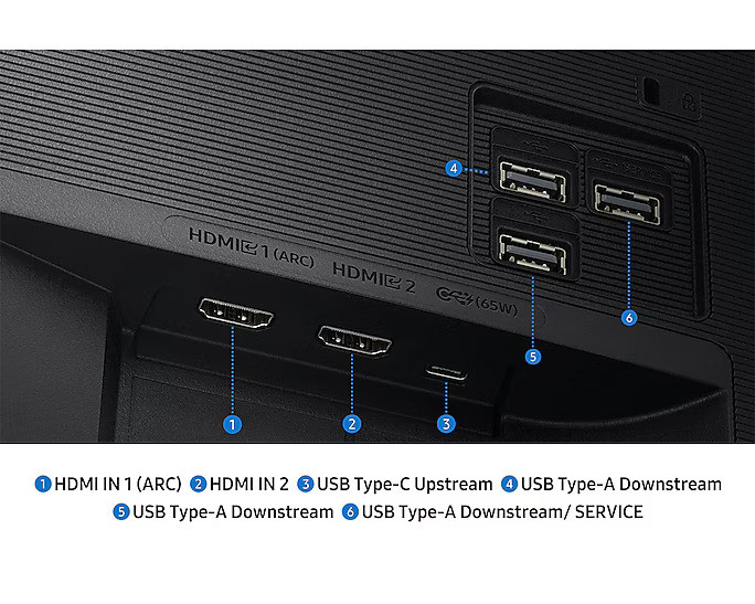 Samsung 32" M70F LS32FM700UEXXS Tizen VA 4K UHD HDR10 60Hz 4ms Copilot VisionAi Build In Speaker Smart Monitor