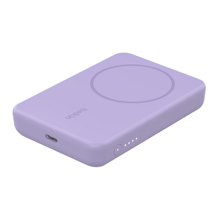 Belkin BoostCharge 5000 MAh Magnetic Power Bank 5K + Stand - (Purple) BPD004qcPU