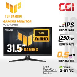 Asus 31.5" VG32VQM5B FHD Freesync Premium Adaptive Sync 250Hz 0.5ms Built-In Speaker Curved Gaming Monitor