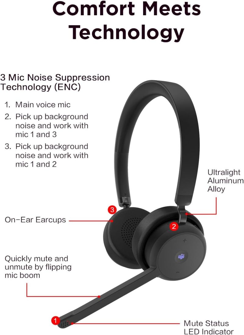 Lenovo Wireless Teams Certified VoIP Headset - 4XD1M80020