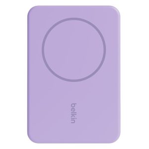 Belkin BoostCharge 5000 MAh Magnetic Power Bank 5K + Stand - (Purple) BPD004qcPU