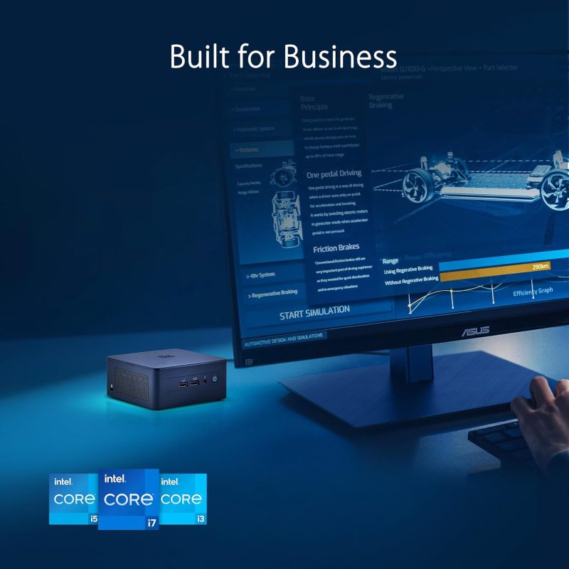 Asus NUC RNUC13ANKI500000I Intel i5-1340P Integrated Graphics Wi-Fi 6E Win11Pro with Office Mini PC