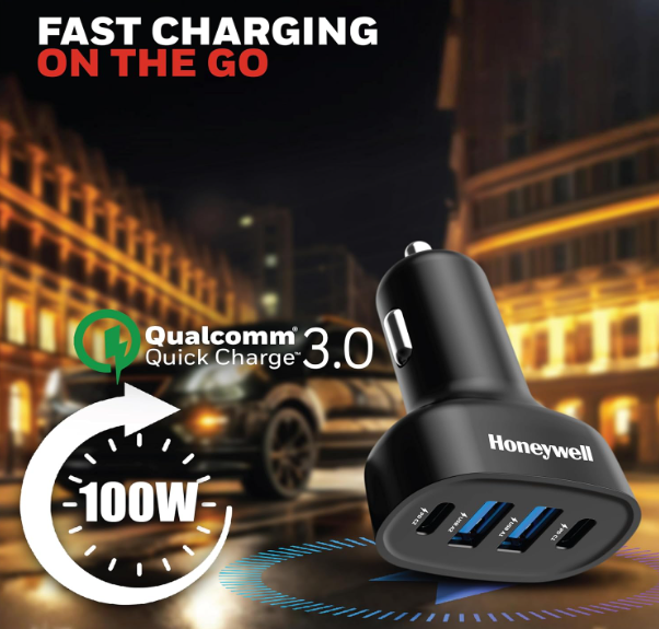 Honeywell Micro CLA 100W PD Smart Car Charger - HC000065/CHG/CLA/BLK/PD/100W