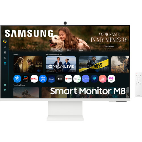 Samsung 32" M8 M80F LS32FM803UEXXS Tizen VA 4K Ai HDR10+ 60Hz 4ms Build-In Speaker Slim Fit Camera Smart Monitor