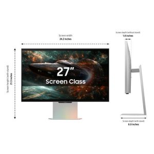 Samsung 27" Odyssey 3D G90XF LS27FG900XEXXS  IPS 4K UHDHDR10+ FreeSync 165Hz 1ms 3D Hub Spatial Audio Ergonomic Gaming Monitor