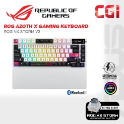 Asus M704 ROG Azoth X 75% Custom Hot Swappable 2.4 GHz Speednova OLED Display Gaming Keyboard