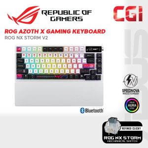 Asus M704 ROG Azoth X 75% Custom Hot Swappable 2.4 GHz Speednova OLED Display Gaming Keyboard