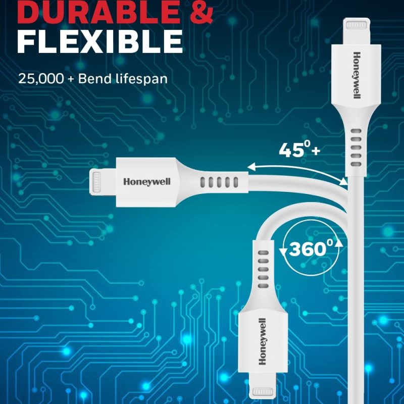 Honeywell Lightning Sync and Charge Cable in 1.8 Metre (White) - HC000050/CBL/SLC/1.8M/WHT