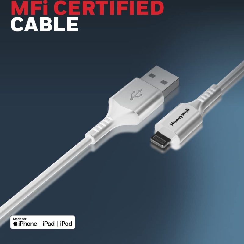 Honeywell Lightning Sync and Charge Cable in 1.8 Metre (White) - HC000050/CBL/SLC/1.8M/WHT