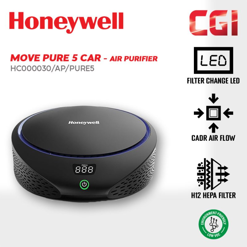 Honeywell  Move Pure 5 Ultimate Series Car Air Purifier - HC000030/AP/PURE5