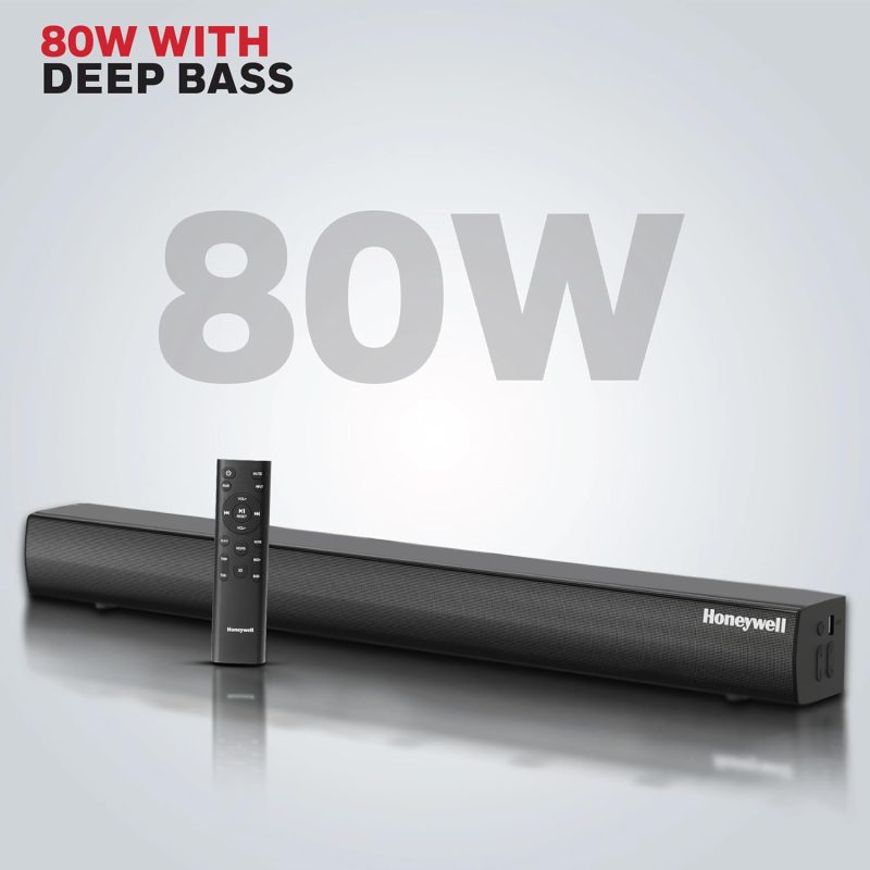 Honeywell Suono P3000 Platinum Series 80W Soundbar -  HC000264/AUD/SB/P3000/BLK
