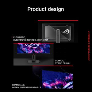 Asus ROG Strix 27" XG27ACDMS QD-OLED 1440P QHD G-Sync Freesync 280Hz 0.03ms DELTA<2 USB-C Tripod Supported Ergonomic Gaming Monitor
