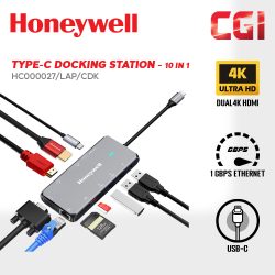 Honeywell Type C Docking Station Ultimate Series - 10 in 1 (HC000027/LAP/CDK)