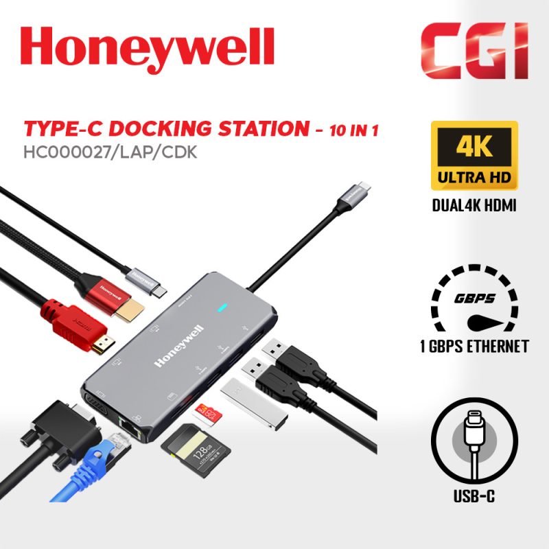 Honeywell Type C Docking Station Ultimate Series - 10 in 1 (HC000027/LAP/CDK)