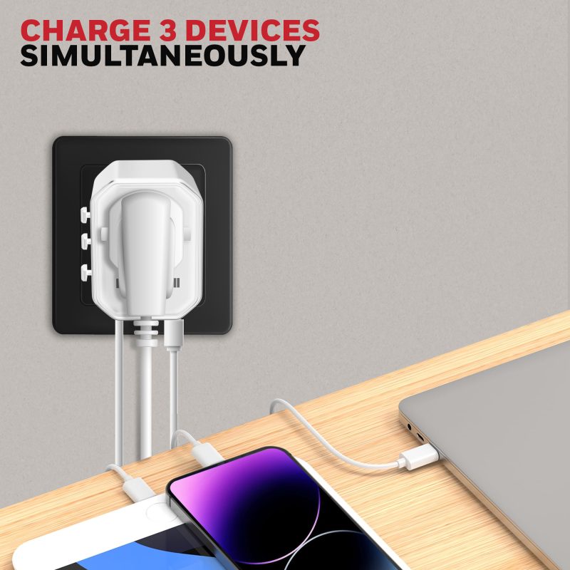Honeywell Universal World Value Series Travel Adapter in 38W (White) - HC000063/CHG/TRV/WHT/38W