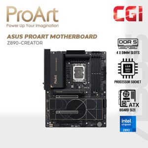 Asus ProArt Z890-CREATOR WiFi DDR5 Z890 LGA1851 PCIe 5.0 Dual Ethernet WiFi 7 USB 4 THunderbolt Port NPU Boost Windows 11 Motherboard