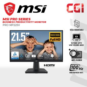 MSI 21.5" Pro MP225V VA FHD Adaptive Sync 100Hz 1ms EyesErgo Business & Productivity Monitor