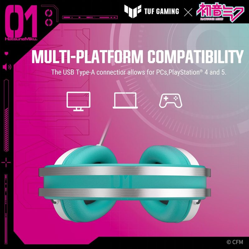 [Preorder] Asus TUF Gaming H1 Gen II Hatsune Miku Edition Wired Gaming Headset