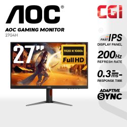 AOC 27" 27G4H Fast IPS FHD HDR10 Adaptive Sync 200Hz 0.3ms Ergonomic Gaming Monitor