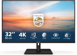 Philips 32" 32E1N1800LA VA 4K UHD HDR10 60Hz 4ms Build-In Speaker UltraClear Monitor