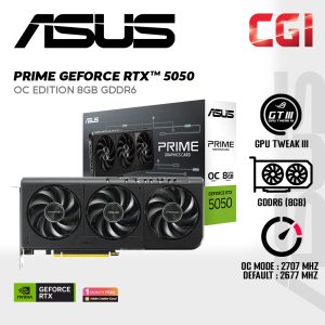 ASUS PRIME GeForce RTX™ 5050 8GB GDDR6 OC Overclock Edition - PRIME-RTX5050-O8G