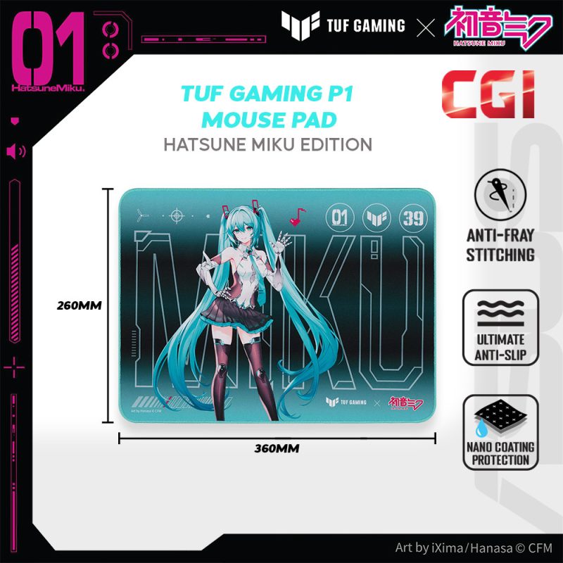 Asus TUF Gaming P1 Gaming Mousepad Hatsune Miku Edition NC19
