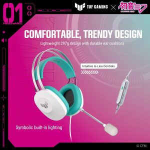 [Preorder] Asus TUF Gaming H1 Gen II Hatsune Miku Edition Wired Gaming Headset