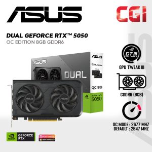 Asus Dual GeForce RTX 5050 8GB DDR6 OC Overclock Edition - DUAL-RTX5050-O8G