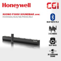 Honeywell Suono P3000 Platinum Series 80W Soundbar -  HC000264/AUD/SB/P3000/BLK