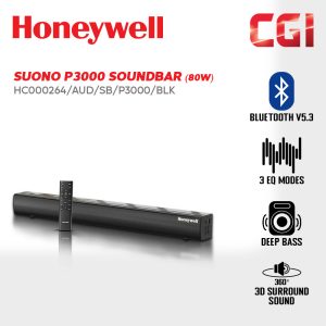Honeywell Suono P3000 Platinum Series 80W Soundbar -  HC000264/AUD/SB/P3000/BLK