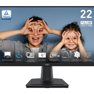 MSI 21.5" Pro MP225V VA FHD Adaptive Sync 100Hz 1ms EyesErgo Business & Productivity Monitor