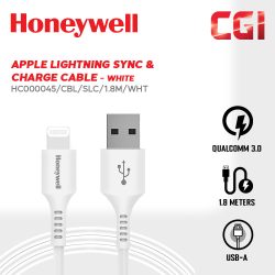 Honeywell Lightning Sync and Charge Cable in 1.8 Metre (White) - HC000050/CBL/SLC/1.8M/WHT