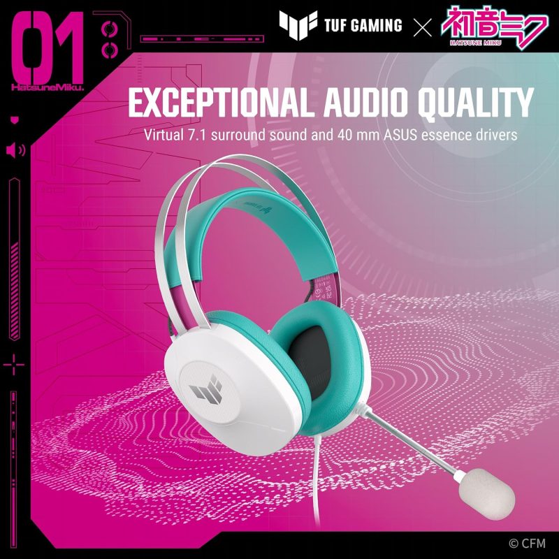 [Preorder] Asus TUF Gaming H1 Gen II Hatsune Miku Edition Wired Gaming Headset