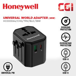 Honeywell Universal World Adapter - 38W -HC000064/CHG/TRV/BLK/38W