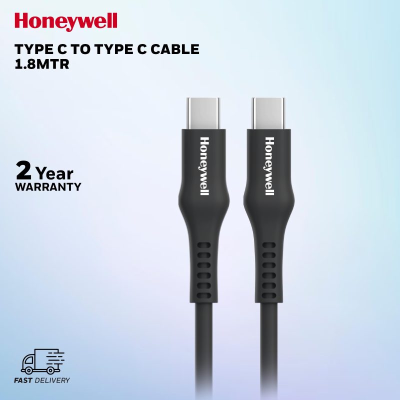 23240c692ab7b84eebb9d76e1e2b69c5.jpeg Honeywell Type-C to Type-C Cable 1.8 Meter (Black) - HC000047/CBL/SLC/1.8M/BLK