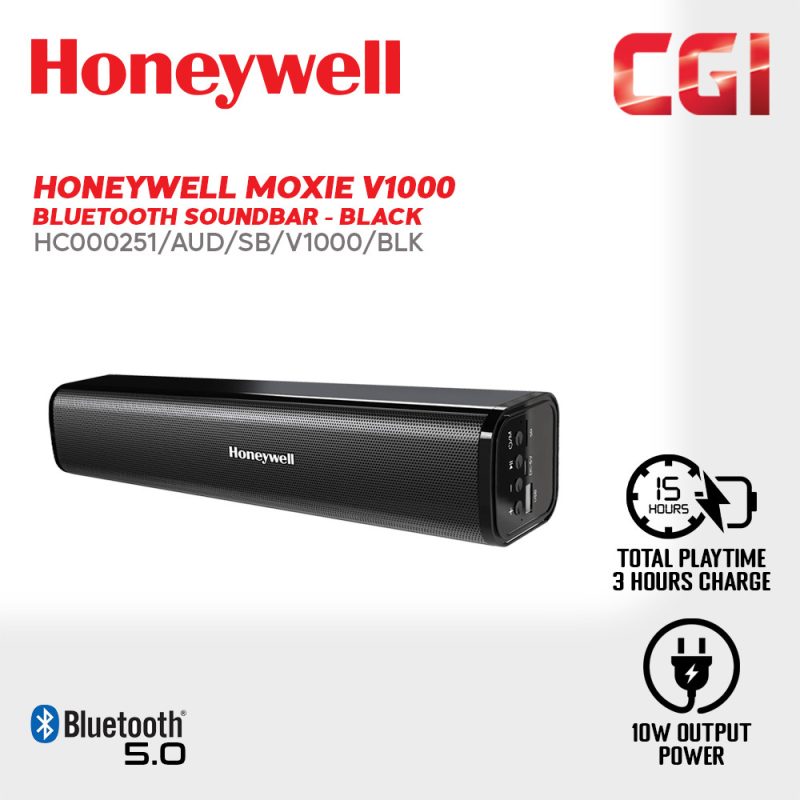 Honeywell Moxie V1000 Soundbar - HC000251/AUD/SB/V1000/BLK