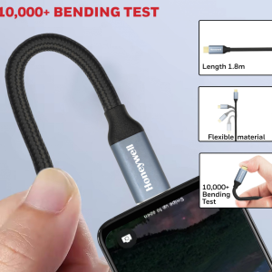 Honeywell Type C to Type C USB 3.1 Cable 1.8mtr (Black) - HC000048/CBL/1.8M/BLK