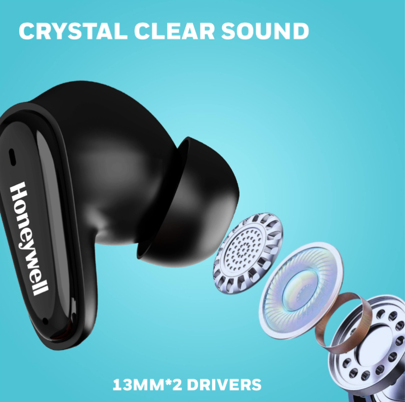 Honeywell Moxie V1100 Truly Wireless Earbuds - [HC000313/AUD/TWS/BLK] / [HC000314/AUD/TWS/WHT]