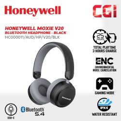 Honeywell Moxie V20 Bluetooth Headphone (Black) - HC000011/AUD/HP/V20/BLK