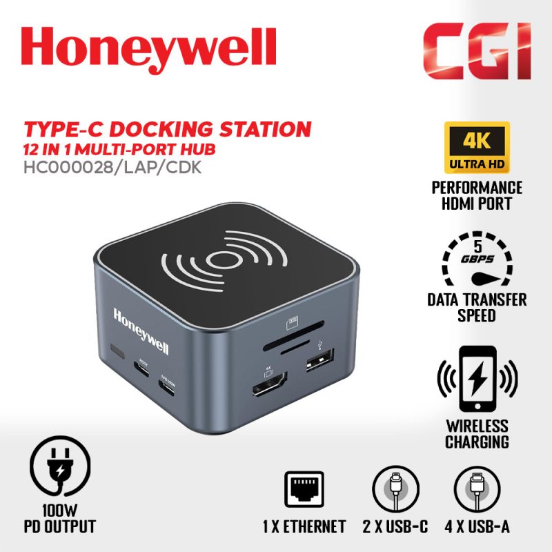 Honeywell Type C Docking Station - 12 in 1 - HC000028/LAP/CDK