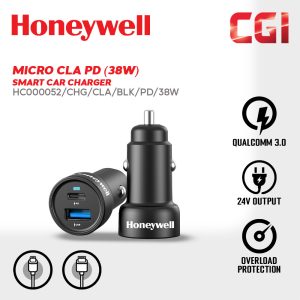 Honeywell Micro CLA 38W PD Smart Car Charger - HC000052/CHG/CLA/BLK/PD/38W