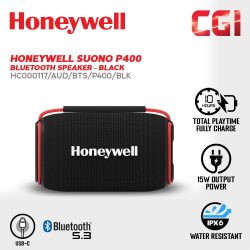 Honeywell Suono P400 Bluetooth Speaker (Black) - HC000117/AUD/BTS/P400/BLK