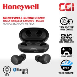 Honeywell Suono P2200 Truly Wireless Earbud (Black) - HC000326/AUD/TWS/BLK