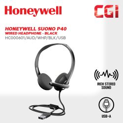 Honeywell Suono P40 Wired Headphones (Black) - HC000601/AUD/WHP/BLK/USB