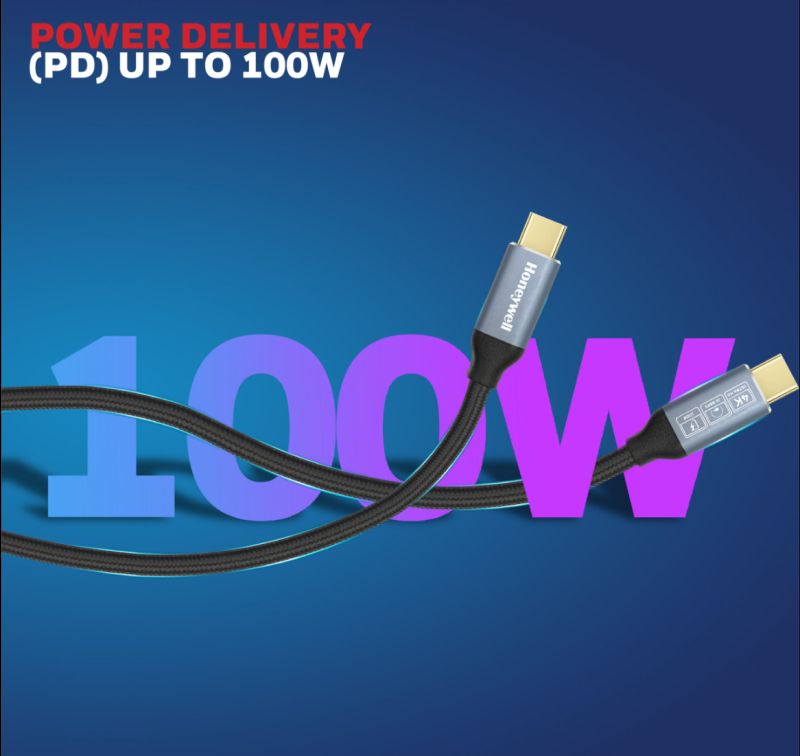 Honeywell Type C to Type C USB 3.1 Cable 1.8mtr (Black) - HC000048/CBL/1.8M/BLK