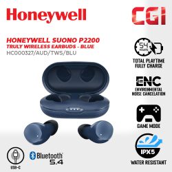 Honeywell Suono P2200 Truly Wireless Earbuds (Blue) - HC000327/AUD/TWS/BLU